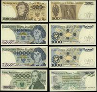 zestaw 4 banknotów 1982–1988, w zestawie: 500 zł