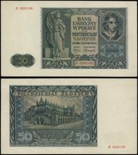 50 złotych 1.08.1941, seria D, numeracja 9265186