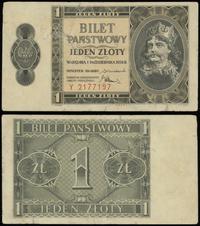1 złoty 1.10.1938, seria Y, numeracja 2177197, b