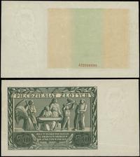 Polska, niedokończony druk banknotu 50 złotych, 11.11.1936