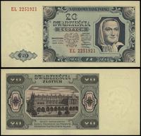 20 złotych 1.07.1948, seria EL, numeracja 225192
