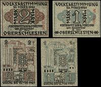 Śląsk, zestaw: 1 i 2 marki, 16.03.1921