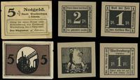 zestaw: 1, 2 i 5 fenigów 1920, w zestawie: 1 i 2