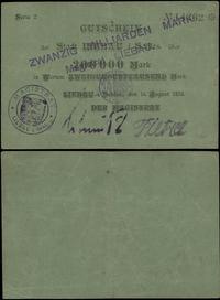 Śląsk, 200.000 marek przestemplowane na 20.000.000.000 marek, 11.08.1923