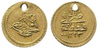 1/4 cekina 1223 AH (1808), złoto 0.75 g, moneta 