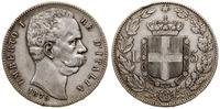 5 lirów 1879 R, Rzym, srebro próby 900, Pagani 5