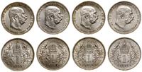 zestaw: 4 x 1 korona 1913–1916, Wiedeń, razem 4 