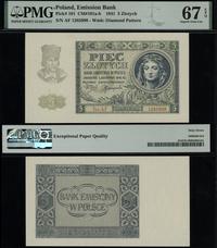 5 złotych 1.08.1941, seria AF, numeracja 1285998