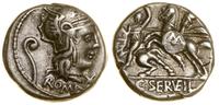 denar 127 pne, Rzym, Aw: Głowa Romy w prawo, niż