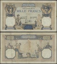 1.000 franków 30.03.1939, seria Y 6564 / 383 / 1