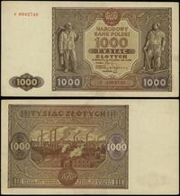 1.000 złotych 15.01.1946, seria F, numeracja 099