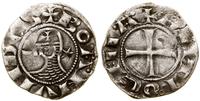 denar 1163–1201, Aw: Popiersie w lewo, po bokach