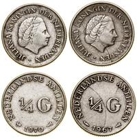 zestaw 2 x 1/4 guldena 1967, 1970, Utrecht, sreb