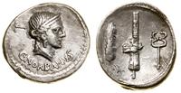 denar 83 pne, Rzym, Aw: Głowa Wenus w prawo, u d