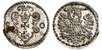 denar 1580, Gdańsk, miejscowy, rdzawy nalot, pię