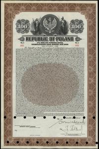 Rzeczpospolita Polska (1918–1939), 3 % obligacja na 100 dolarów w złocie z roku 1937