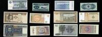 zestaw różnych banknotów, zestaw banknotów 13 banknotów