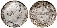 1 gulden 1841, Monachium, moneta czyszczona, usz
