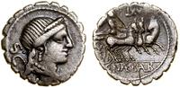 denar serratus 79 pne, Rzym, Aw: Głowa Wenus w d