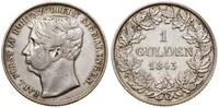 1 gulden 1843, przetarte, nakład 11.600 sztuk, A