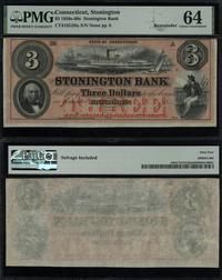 3 dolary 1850–1860, banknot blanco, seria A, bez