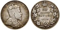 50 centów 1910, Ottawa, srebro próby 925, 11.6 g