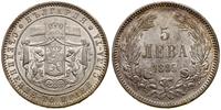 5 lewów 1885, Petersburg, srebro próby 900, 25 g