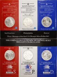 Stany Zjednoczone Ameryki (USA), zestaw 3 x 1 dolar, 1983