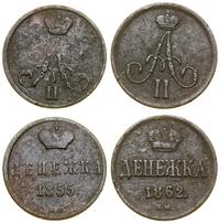 Polska, zestaw: 2 x dienieżka, 1855 BM i 1862 BM