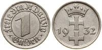 1 gulden 1932, Berlin, herb Gdańska, nikiel, AKS
