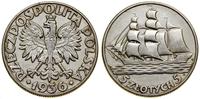 5 złotych 1936, Warszawa, Żaglowiec, moneta czys