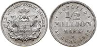 1/2 miliona marek 1923 J, Hamburg, aluminium, Me