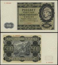 500 złotych 1.03.1940, seria B, numeracja 139008
