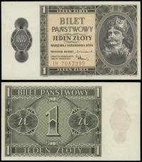 1 złoty 1.10.1938, seria IH, numeracja 7082299, 