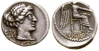 denar 89 pne, Rzym, Aw: Popiersie kobiety w praw