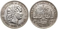 1 gourde 1882, Paryż, srebro próby 900, 25 g, mo