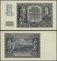 20 złotych 1.03.1940, seria L, numeracja 0799756