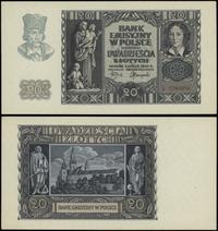 20 złotych 1.03.1940, seria L, numeracja 0784054