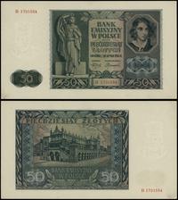 50 złotycch 1.08.1941, seria B, numeracja 170155