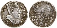 trojak 1598, Olkusz, głowa króla z krótką brodą 