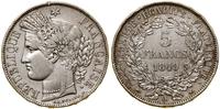 5 franków 1849, Paryż, popiersie autorstwa Oudin