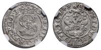 szeląg 1588, Ryga, piękna moneta w pudełku NGC n