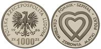 1.000 złotych 1986, Warszawa, PRÓBA Pomnik - Szp
