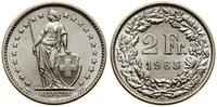 2 franki 1965, Berno, srebro próby 835, 10 g, KM
