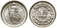 1/2 franka 1965 B, Berno, srebro próby 835, 2.5 
