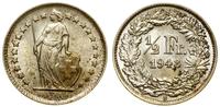 1/2 franka 1948 B, Berno, srebro próby 835, 2.5 