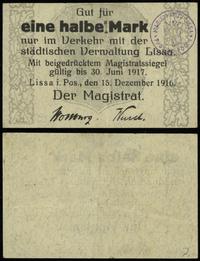Wielkopolska, 1/2 marki, ważne od 15.12.1916 do 30.06.1917