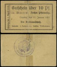 Wielkopolska, 10 fenigów, ważne od 17.01.1917 do 1.04.1918