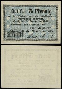 Wielkopolska, 5 fenigów, ważne od 1.01.1918 do 31.12.1918