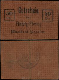 50 fenigów bez daty (1917–1919), złamania w pion